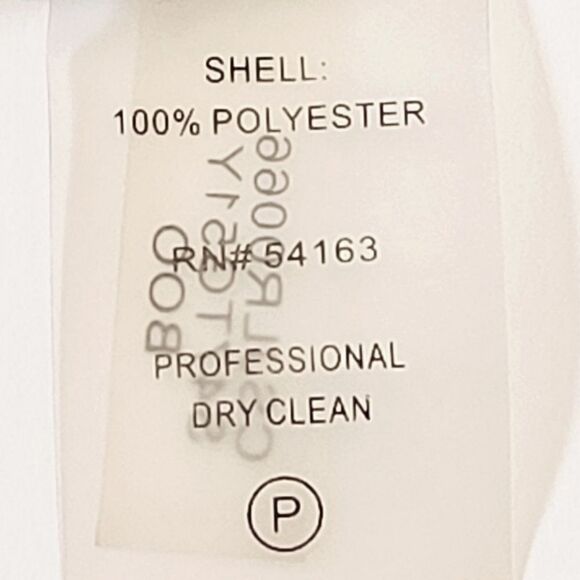 Calvin Klein Black & White Patterned Keyhole Closure Sleeveless Blouse Size M - Picture 7 of 7